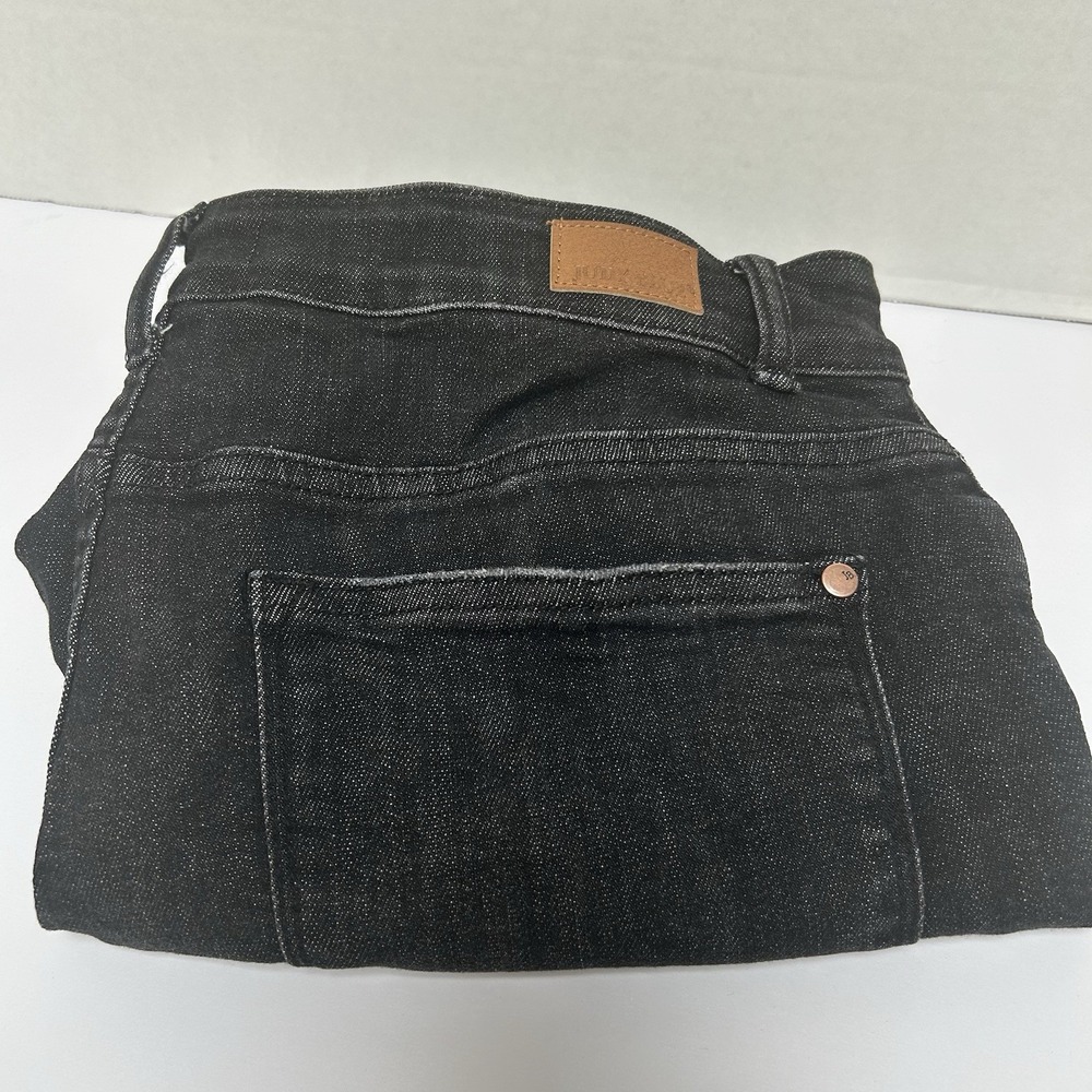 Judy Blue Black Hi-Rise Jean Denim Shorts Size XL Raw Frayed Hem Style #1594